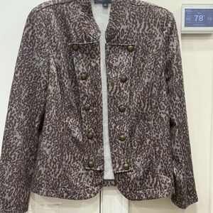 Women’s Tommy Hilfiger Brown‎ Leopard Print Blazer.